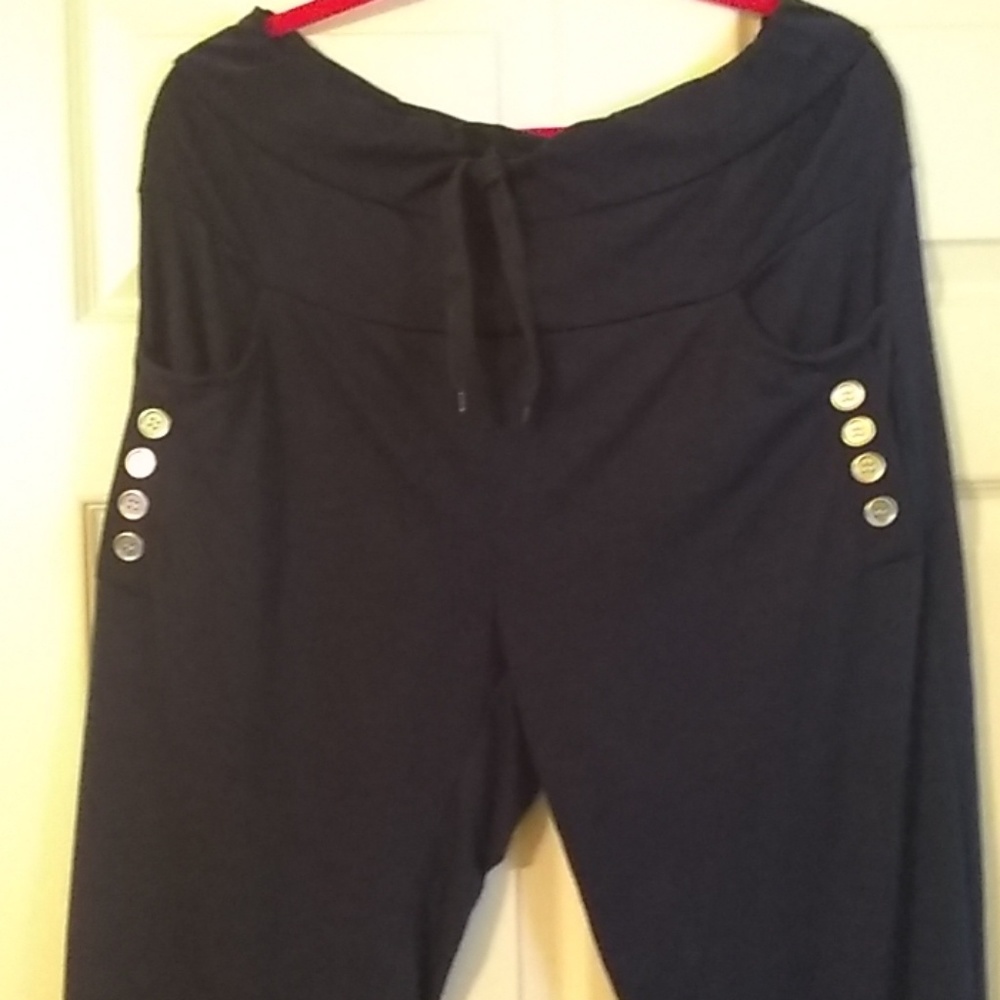 Blue wide leg joggers